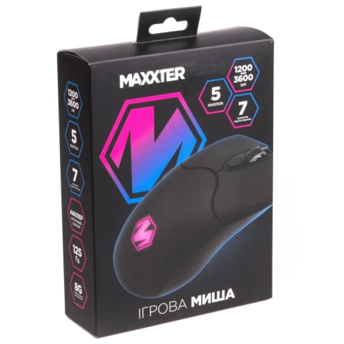 Ігрова миша Maxxter McG-6B-I603 з 6 кнопками