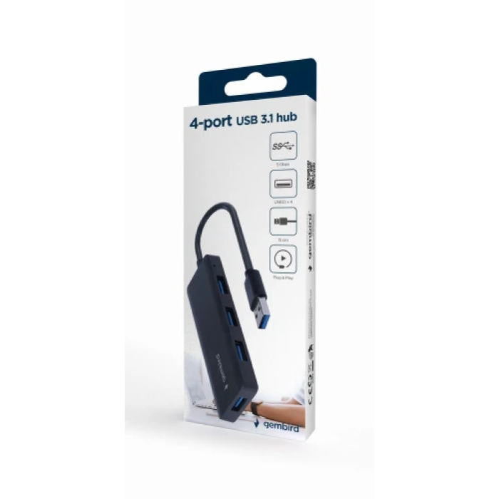 USB-концентратор Gembird UHB-U3P4-03 на 4 порти USB 3.1