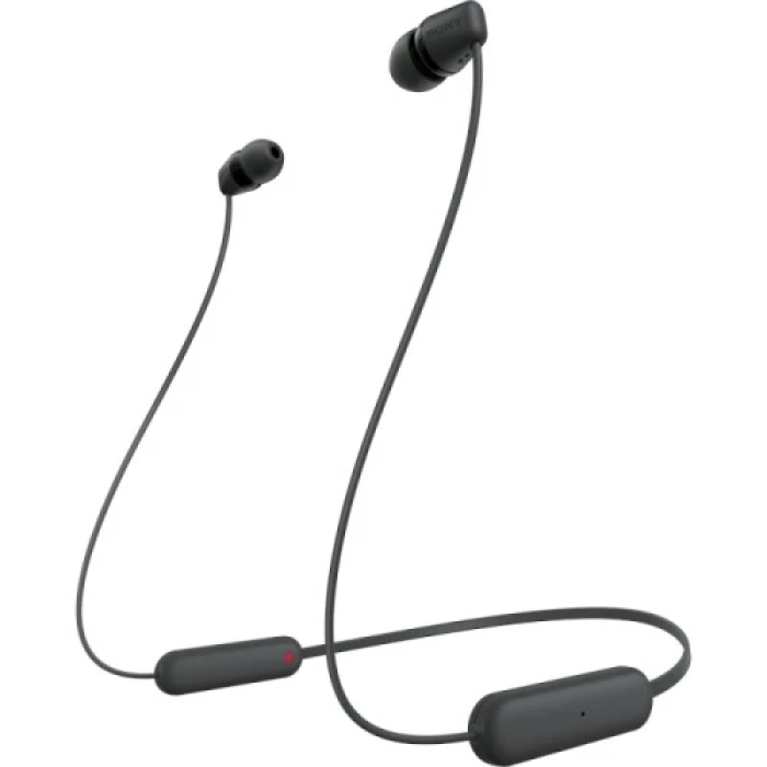 Бездротові вакуумні навушники Sony WI-C100 Black — до 25 год