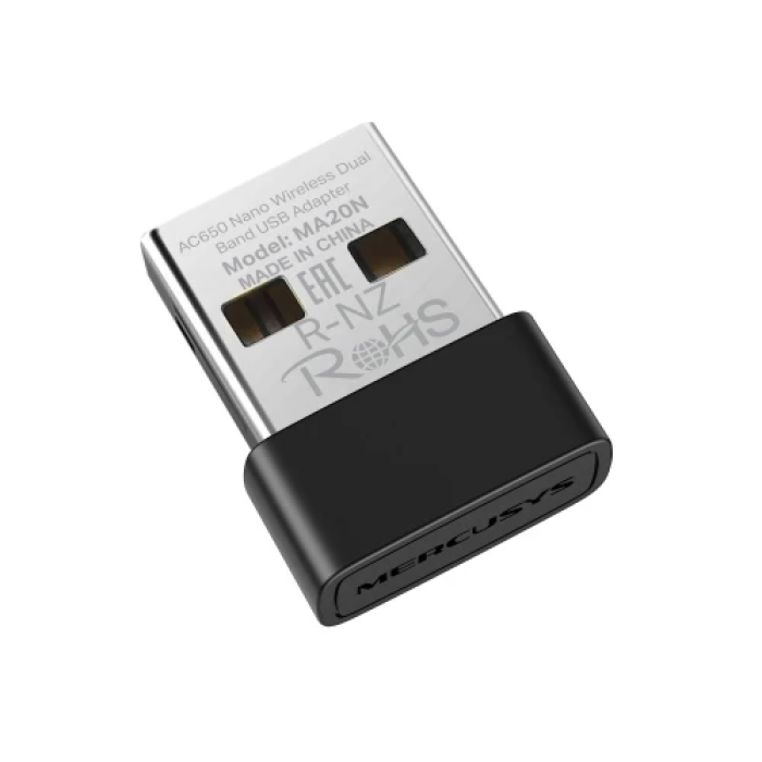 Mercusys MA20N — компактний USB-адаптер Wi‑Fi 5 Nano