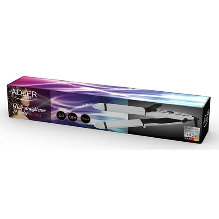 Праска-випрямляч для волосся Adler AD-2104 білого кольору