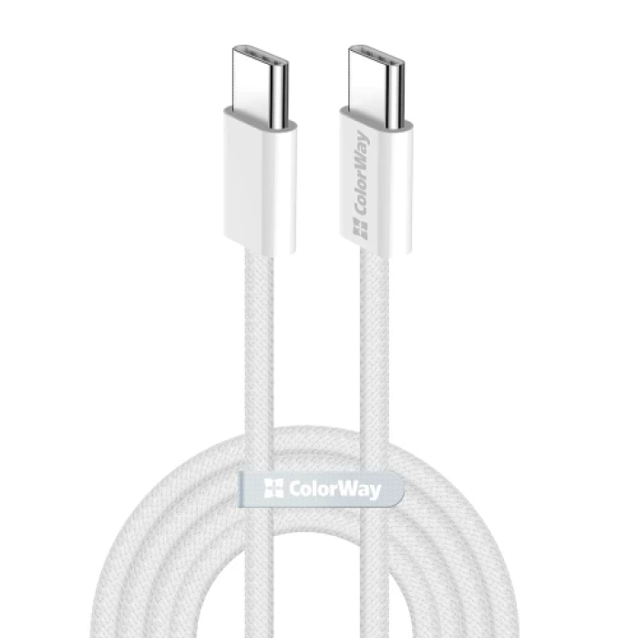 Кабель USB Type-C — USB Type-C ColorWay, 2 м, сірий