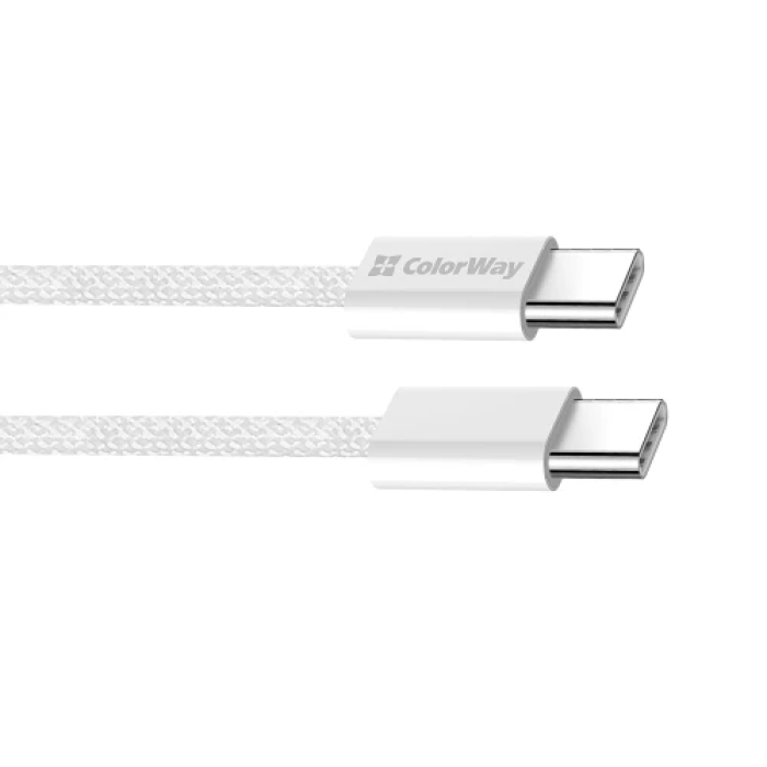 Кабель USB Type-C — USB Type-C ColorWay, 2 м, сірий