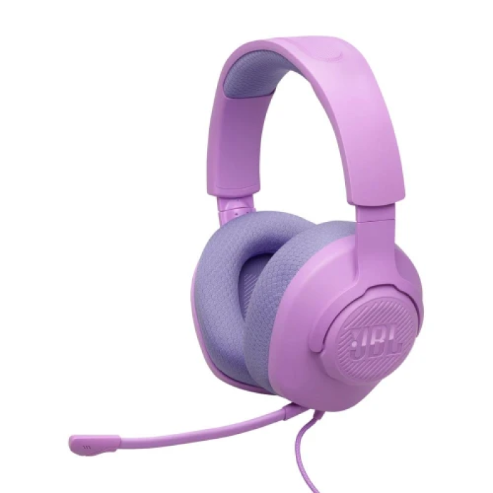 Фіолетова ігрова гарнітура JBL Quantum 100M2 з мікрофоном