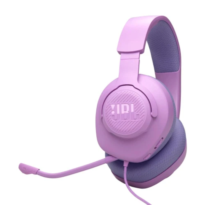 Фіолетова ігрова гарнітура JBL Quantum 100M2 з мікрофоном