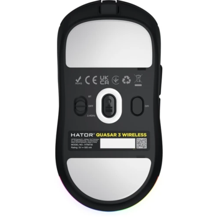 Бездротова ігрова миша Hator Quasar 3 Black до 12000 dpi