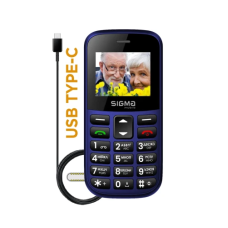 Мобільний телефон (кнопковий телефон) Sigma Comfort 50 CF115 EASY Blue 1000 мА·год