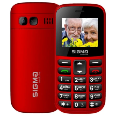 Мобільний телефон (кнопковий телефон) Sigma mobile CF115 EASY 1000 мА·год, червоний