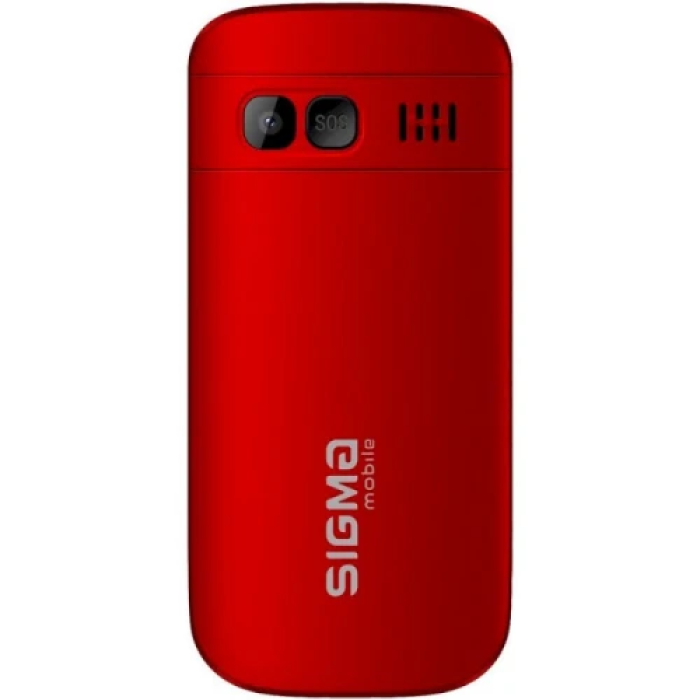 Кнопковий телефон Sigma mobile CF115 EASY у червоному кольорі