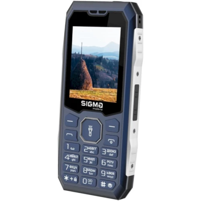 Кнопковий телефон Sigma mobile X-style 341 BRO Blue з акумулятором 4050 мА·год