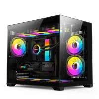 Корпус для ПК (системний блок) GTL Gaming Abyss Mid Tower чорний, ARGB, без блока живлення