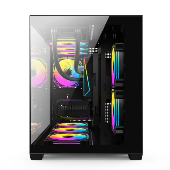 Корпус GTL Gaming Abyss Mid Tower для ПК, чорний ARGB без блока живлення