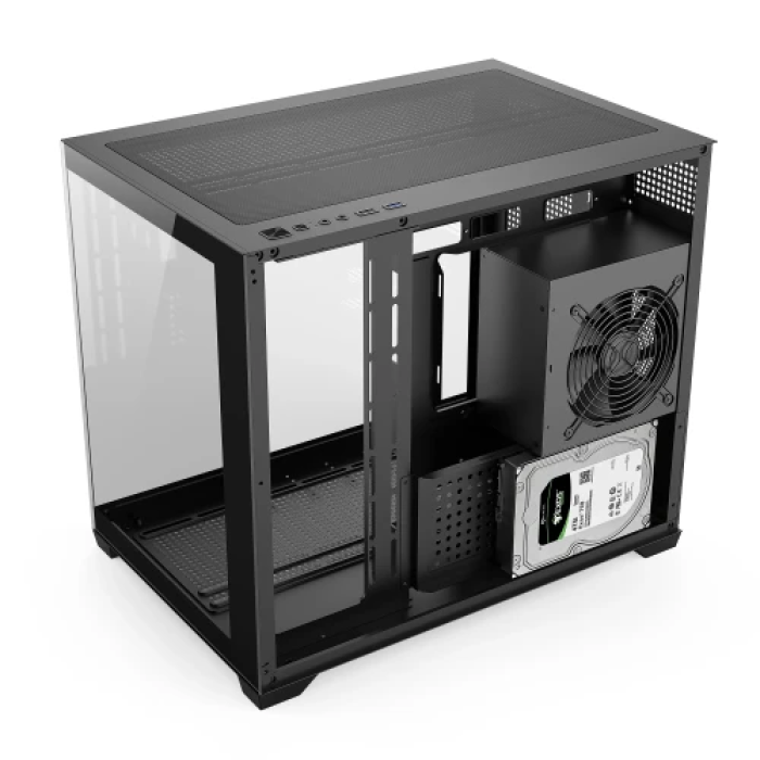 Корпус GTL Gaming Abyss Mid Tower для ПК, чорний ARGB без блока живлення