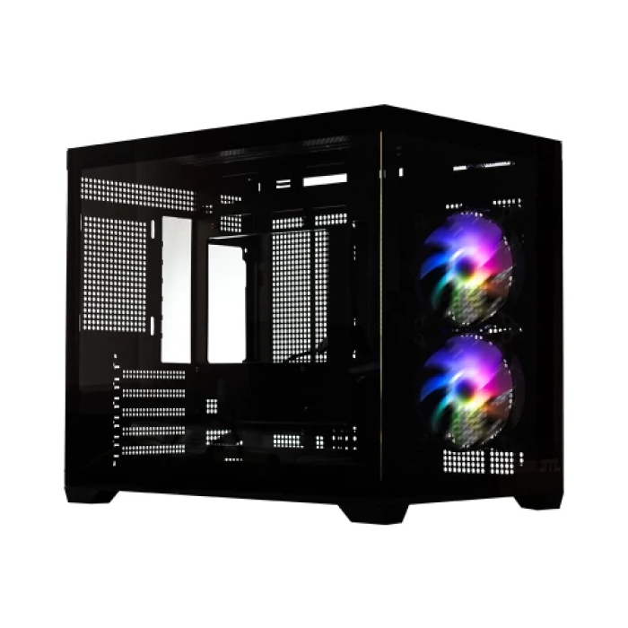 Корпус GTL Gaming Abyss Mid Tower для ПК, чорний ARGB без блока живлення