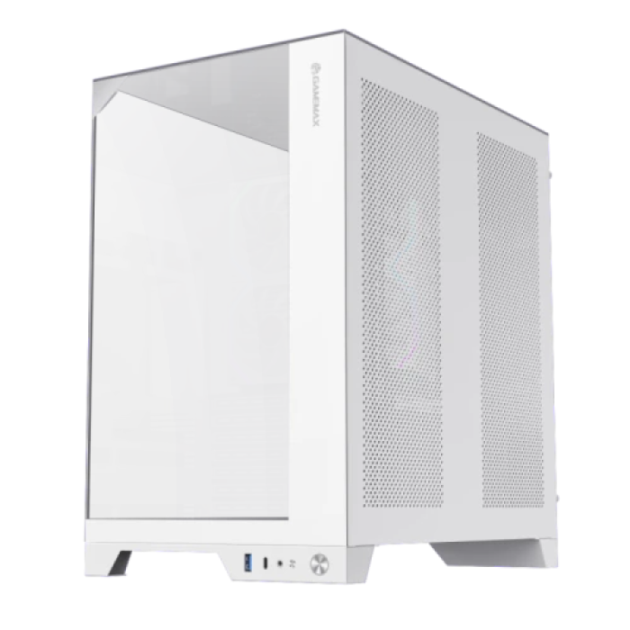 Білий корпус GameMax Infinity Pro Mid Tower із загартованим склом