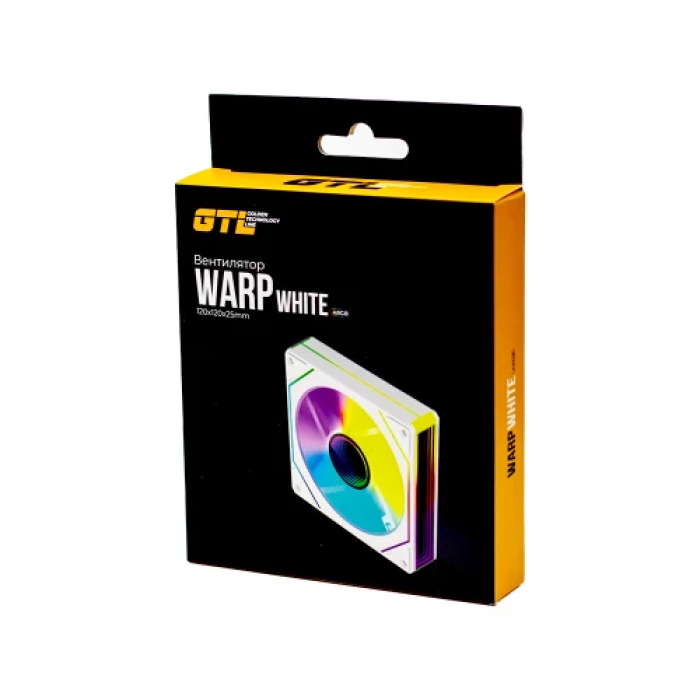 Корпусний вентилятор GTL Warp White 120 мм з ARGB-підсвічуванням