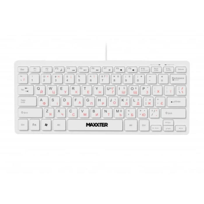 Компактна дротова клавіатура Maxxter KBM-C01W-UA на 78 клавіш
