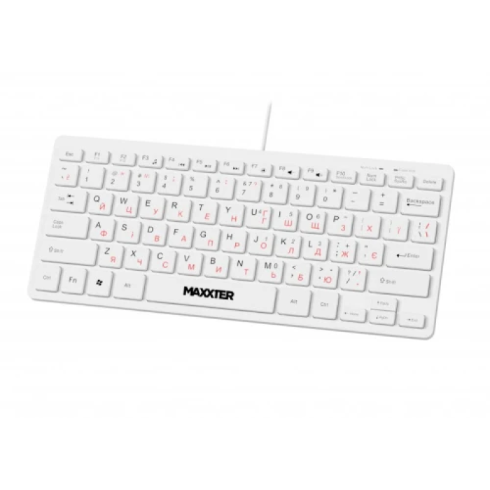 Компактна дротова клавіатура Maxxter KBM-C01W-UA на 78 клавіш