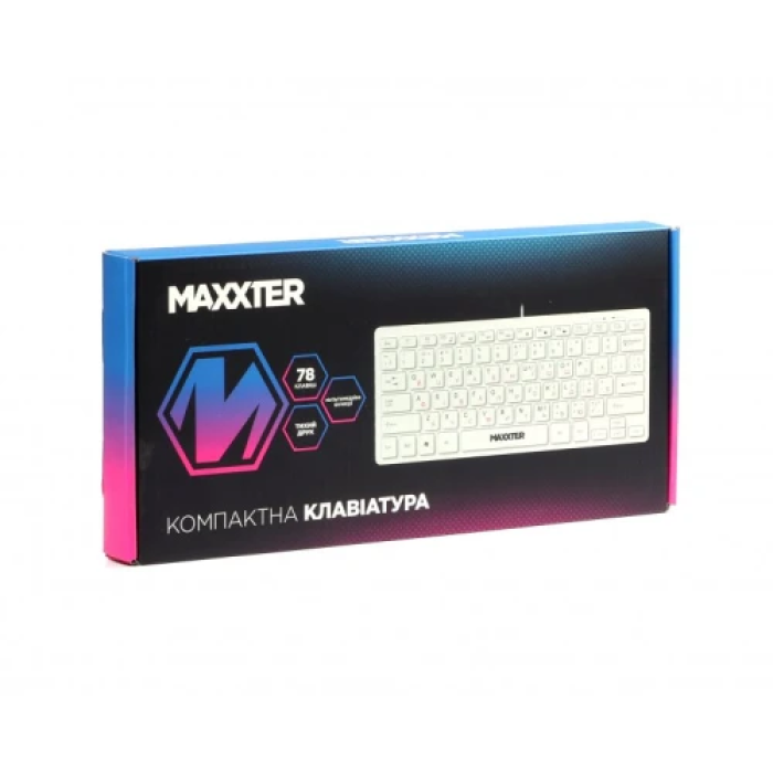 Компактна дротова клавіатура Maxxter KBM-C01W-UA на 78 клавіш