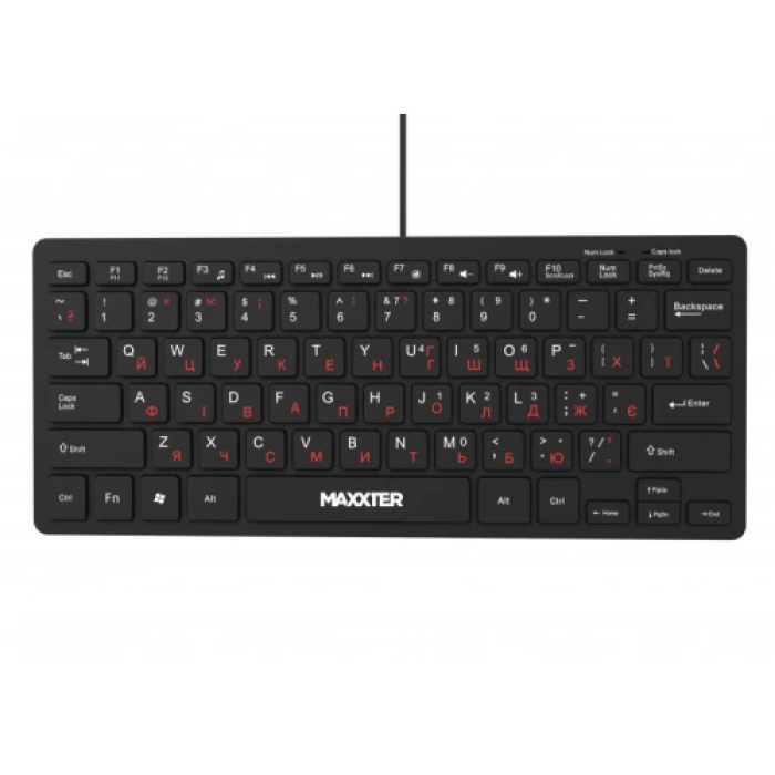 Компактна клавіатура Maxxter KBM-C01B-UA на 78 клавіш