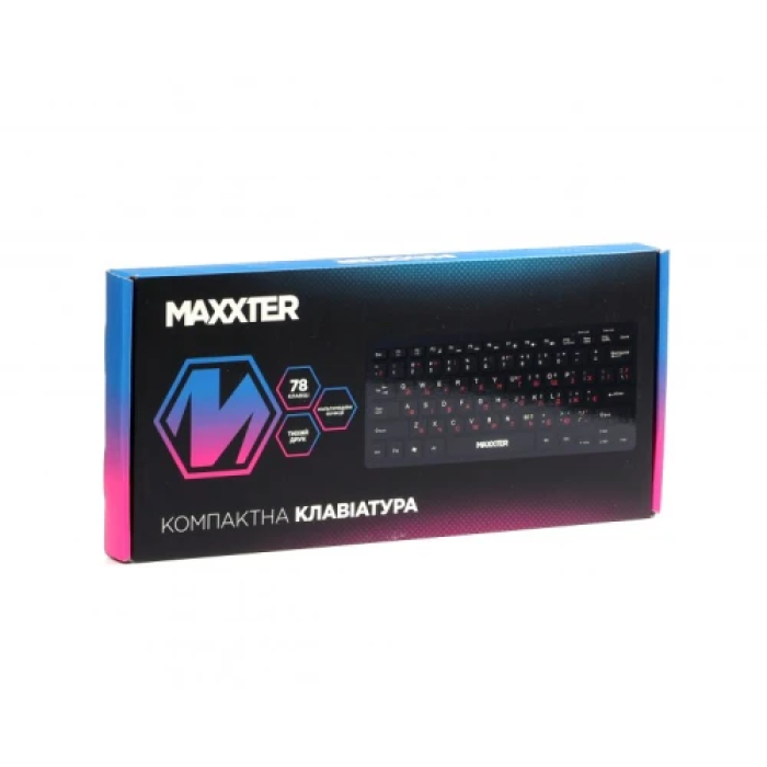 Компактна клавіатура Maxxter KBM-C01B-UA на 78 клавіш