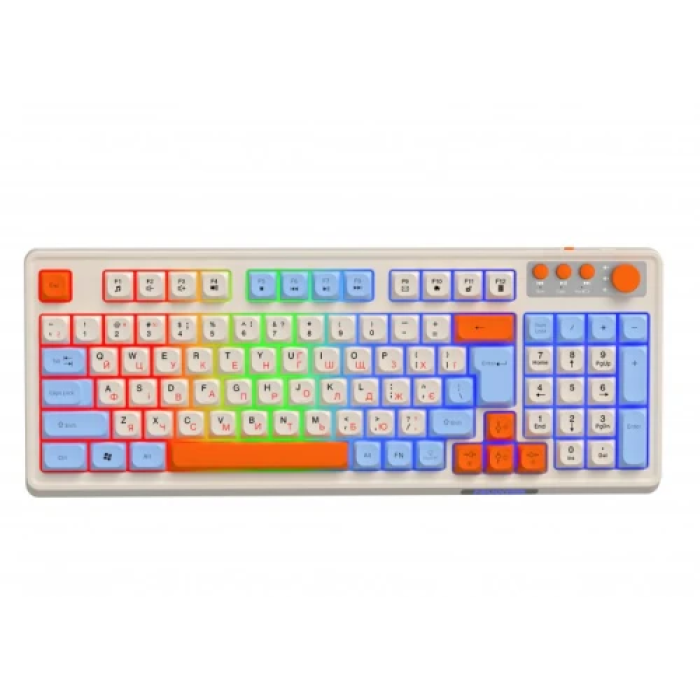 Бездротова компактна клавіатура Maxxter KBGW-3C01-UA White