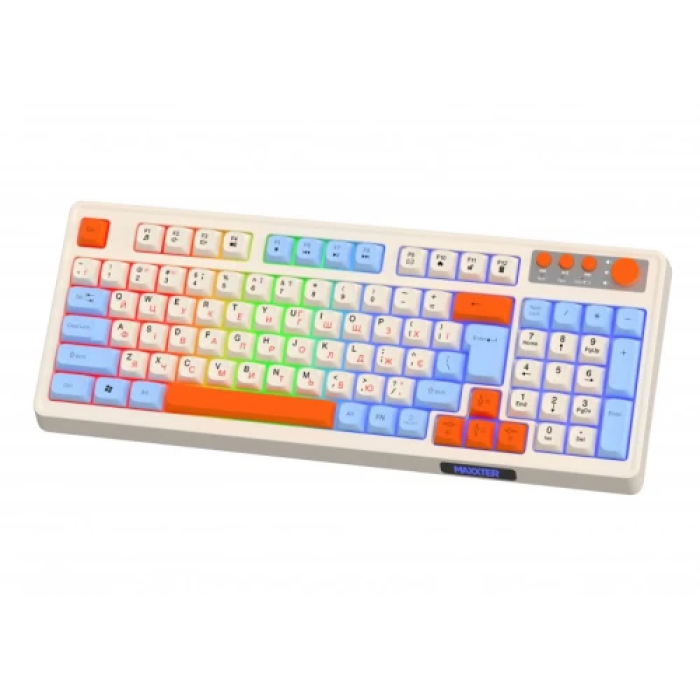 Бездротова компактна клавіатура Maxxter KBGW-3C01-UA White