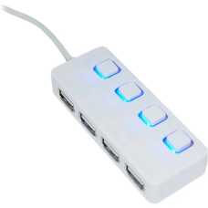 Хаб USB (USB-концентратор) Lapara LA-SLED4 білий, 4 порти USB 2.0