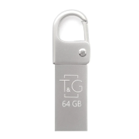 Флешка (USB-накопичувач) T&G Metal TG027 64 ГБ, USB 2.0, срібляста