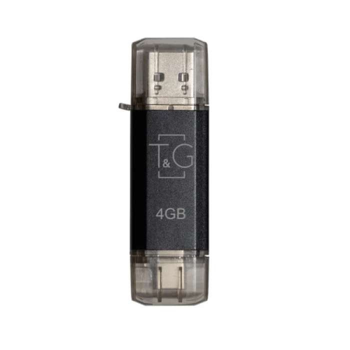 Флешка T&G Star TG009TC на 4 ГБ з Type-C та USB 2.0, чорна