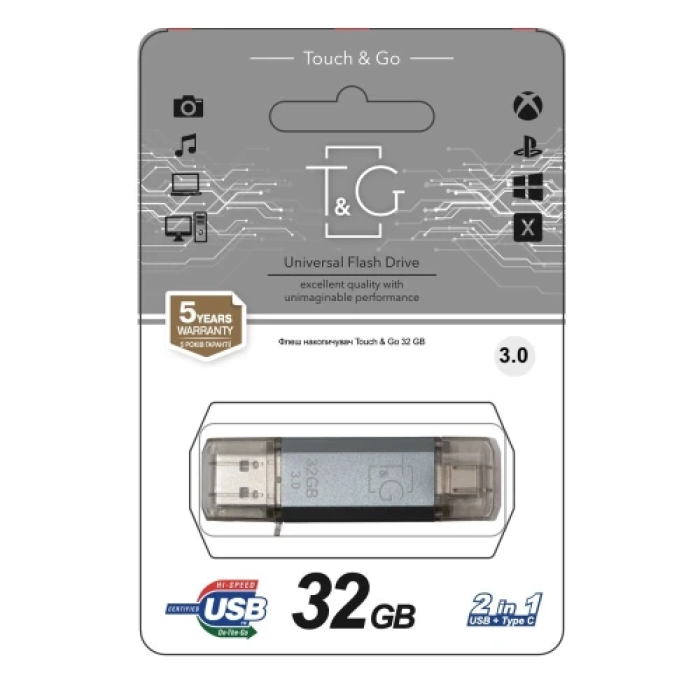 USB-флешка T&G Star TG009TC на 32 ГБ, Type-C / USB 3.0