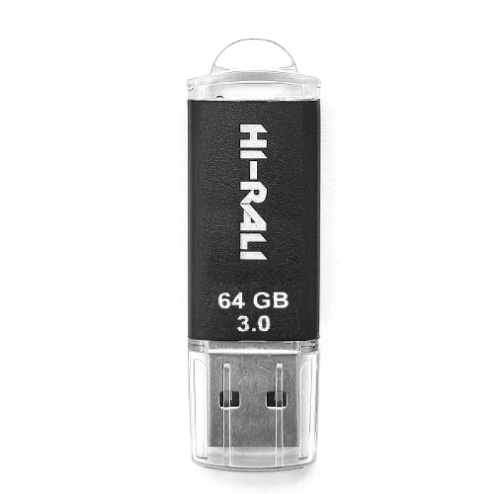 USB-флешка Hi-Rali Rocket 64 ГБ — чорний корпус, USB 3.0