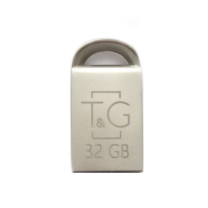 Срібляста флешка USB T&G Metal TG107 на 32 ГБ
