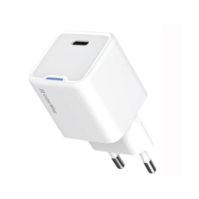 Мережевий GaN-зарядний пристрій ColorWay 30 Вт із USB Type-C