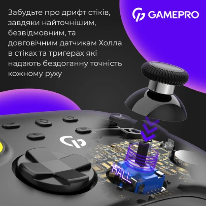 Бездротовий геймпад GamePro GPX13B чорного кольору