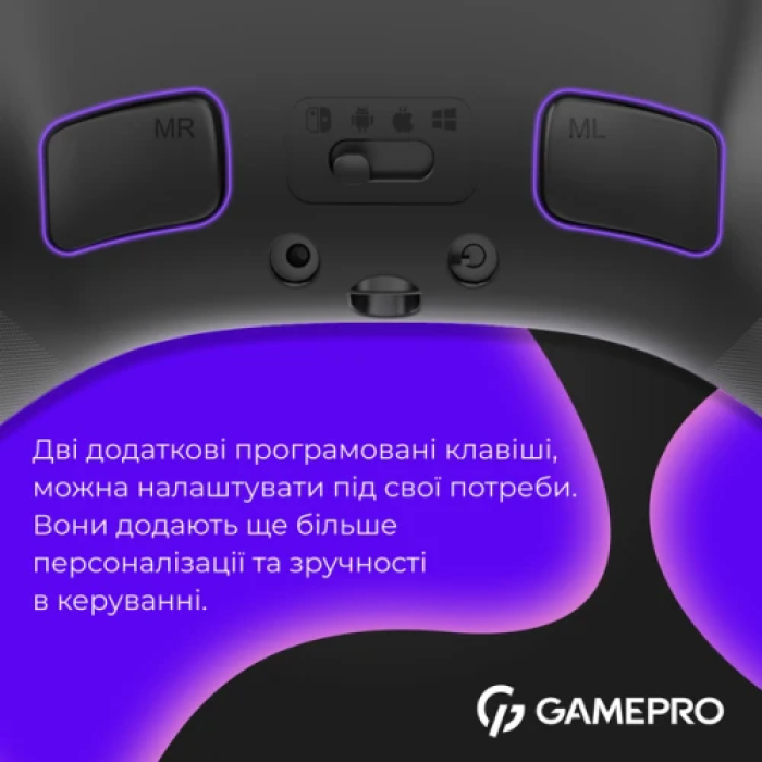 Бездротовий геймпад GamePro GPX13B чорного кольору