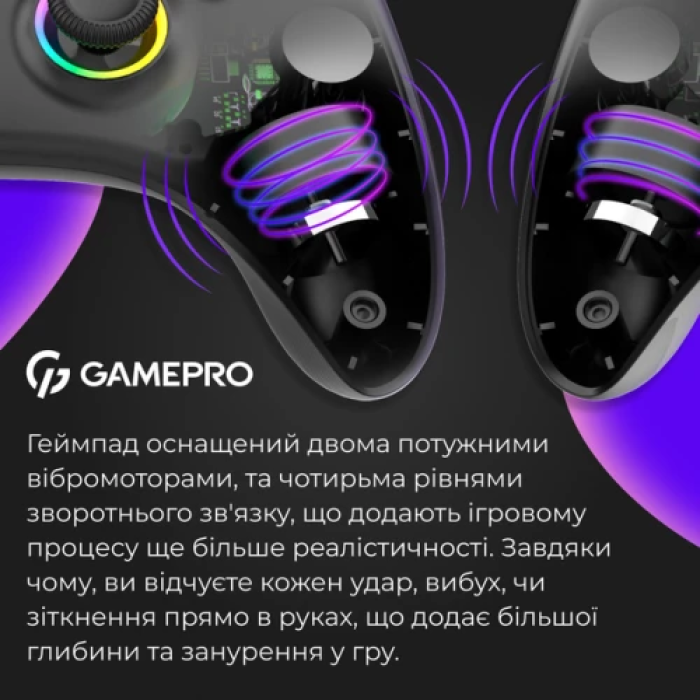 Бездротовий геймпад GamePro GPX13B чорного кольору