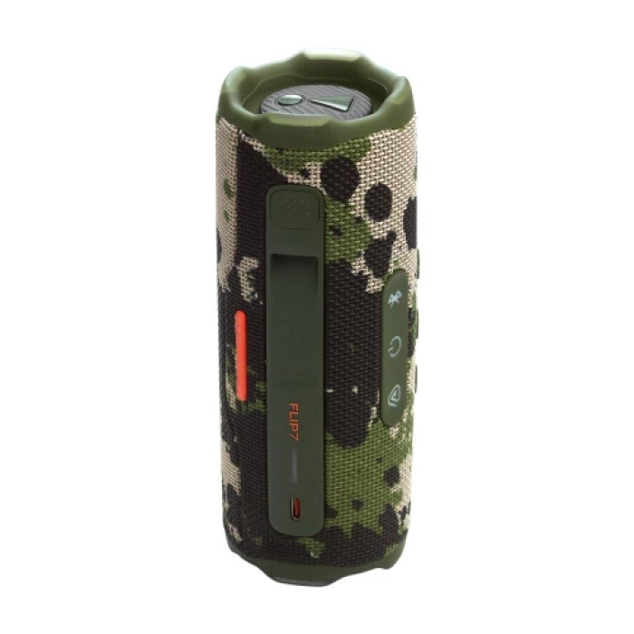 Колонка портативна 2.0 JBL Flip 7, Squad, 30 Bт, Bluetooth, живлення від акумулятора, 4800 mAh, IPX7 водонепроникна (JBLFLIP7SQUAD)
