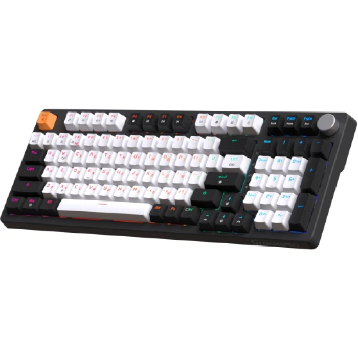 Механічна ігрова клавіатура GamePro MK170B RGB на 97 клавіш Black/White