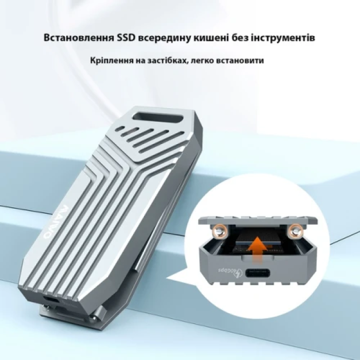 Зовнішній корпус для SSD M.2 Maiwo K1695 USB Type-C 4.0