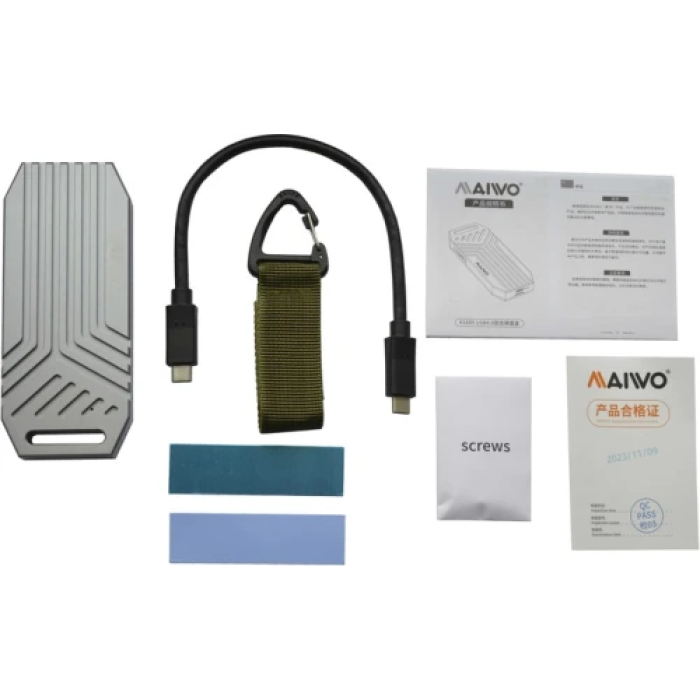 Зовнішній корпус для SSD M.2 Maiwo K1695 USB Type-C 4.0