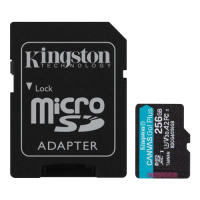 Карта пам’яті microSDXC (microSD) Kingston Canvas Go! Plus 256 ГБ, до 200/160 МБ/с