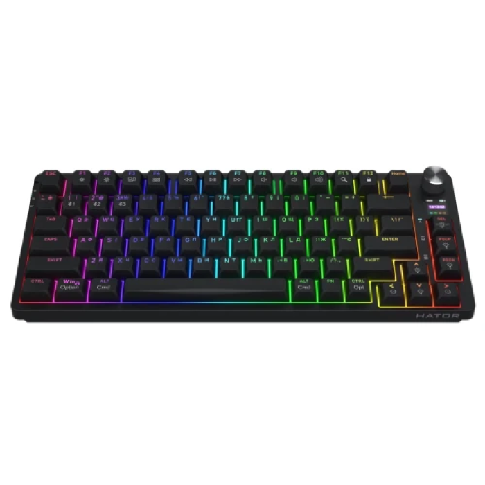 Бездротова механічна клавіатура Hator Icefall Pro Black RGB 75%