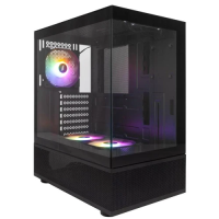 Корпус для ПК (комп'ютерний корпус) 1stPlayer Mi7-A-BK-2F7R-1F7 Midi Tower, Black, 3x120 мм ARGB