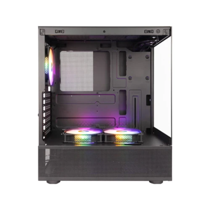 Корпус 1stPlayer Mi7-A-BK-2F7R-1F7 Midi Tower із ARGB-підсвічуванням