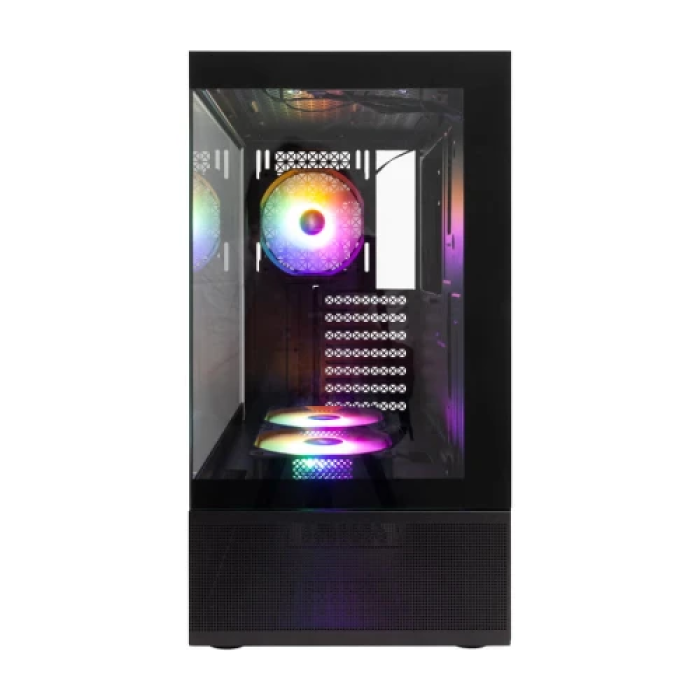 Корпус 1stPlayer Mi7-A-BK-2F7R-1F7 Midi Tower із ARGB-підсвічуванням