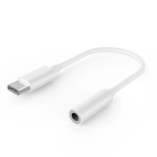 Аудіокабель-перехідник (адаптер) Cablexpert A-CM-3.5F-01 10 см, білий