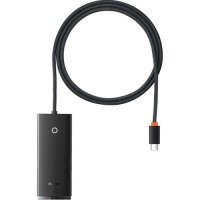 USB-хаб (концентратор) Baseus Lite 4-in-1 4 порти USB 3.0, кабель 1 м