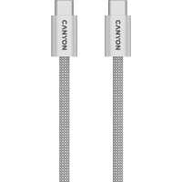 Кабель USB-C (Type-C) Canyon OnWire 60MG 1 м, 60 Вт, світло-сірий