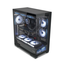 Корпус (компʼютерний корпус) ALmordor QX25A LCD Black ATX/MicroATX/Mini ITX, LCD 6,2"